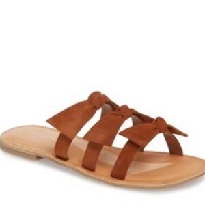 Jeffrey Campbell• Atone Bow Brown Leather Sandals size 8